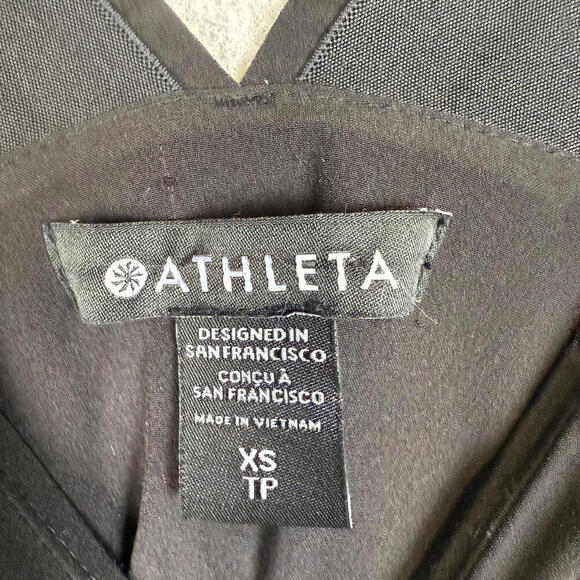 Athleta Savannah Strap Mini Athletic Tie Waist Dress Black Women's Size XS - Picture 2 of 7